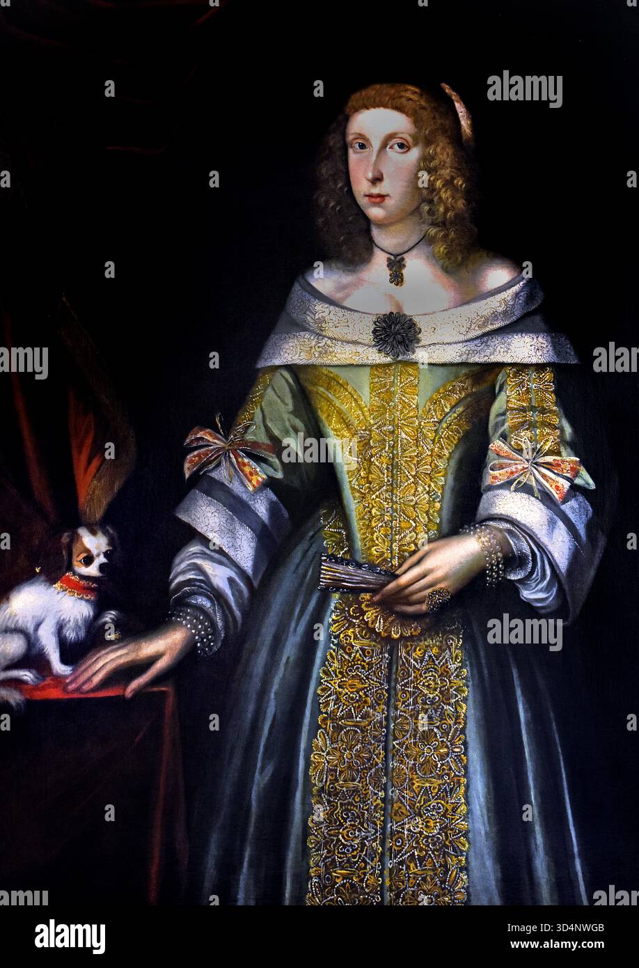 Portrait de femme par peintre inconnu français 16e siècle France Banque D'Images