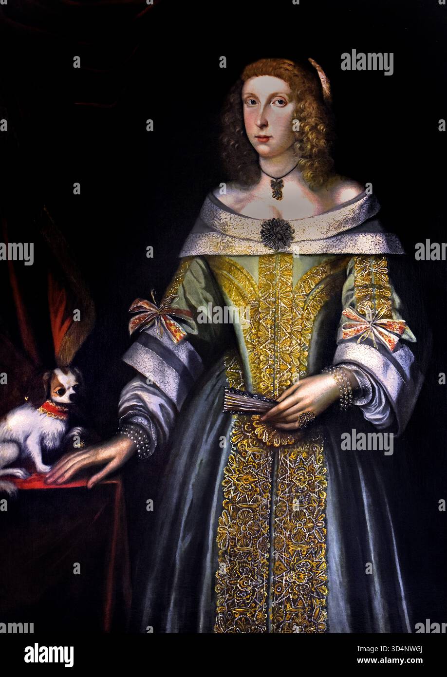 Portrait de femme par peintre inconnu français 16e siècle France Banque D'Images