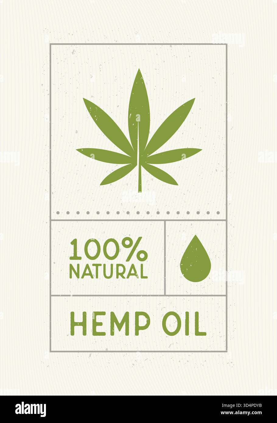 Étiquette vintage huile de chanvre. Ancien design d'étiquette avec goutte d'eau et icône de feuille de cannabis. Étiquette de design rétro, logo, carte. Sticker vintage pour cannabis et chanvre Illustration de Vecteur