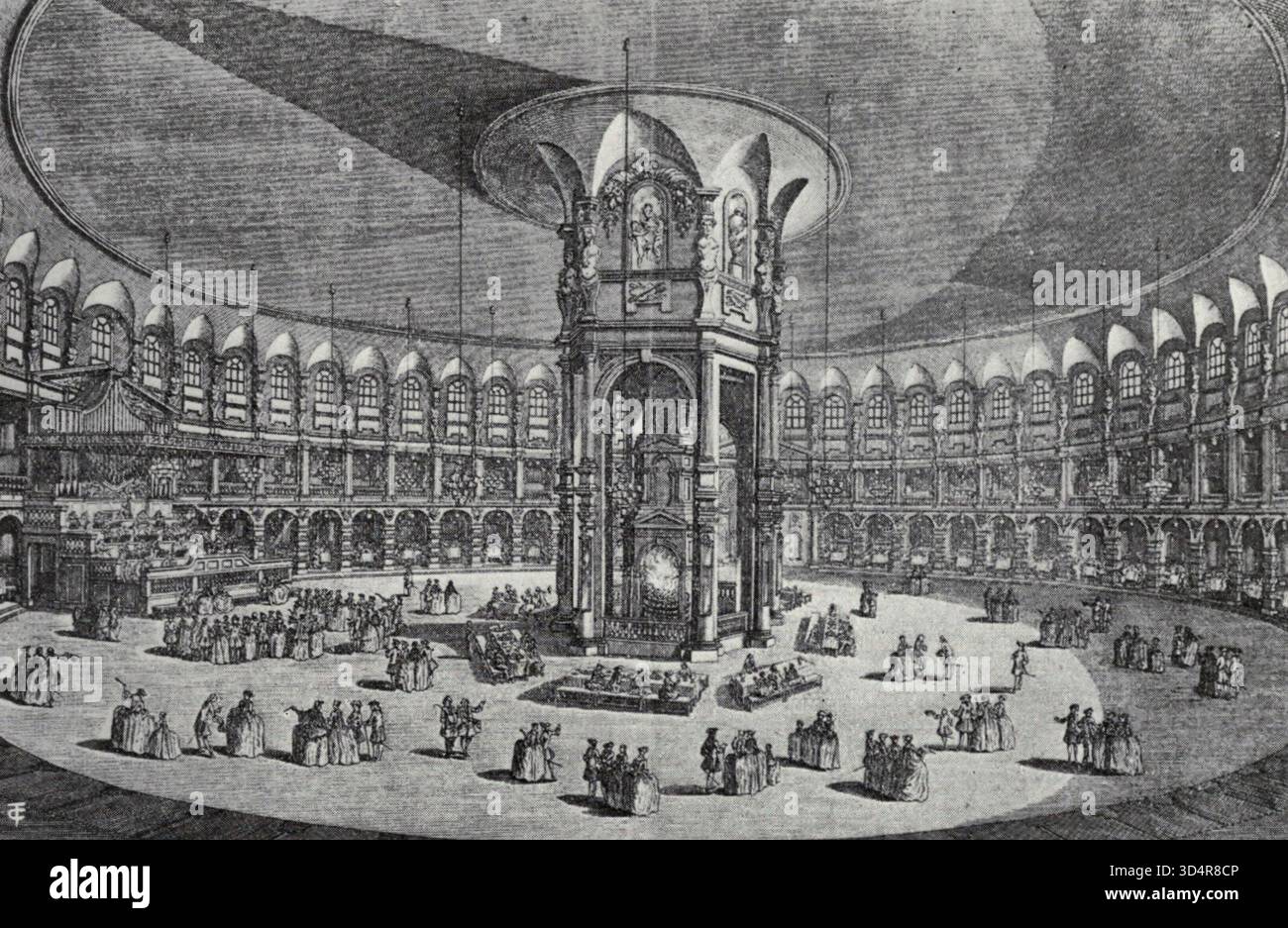 La Rotonde dans les jardins de Ranelagh avec la Compagnie au petit déjeuner, 1751 Banque D'Images