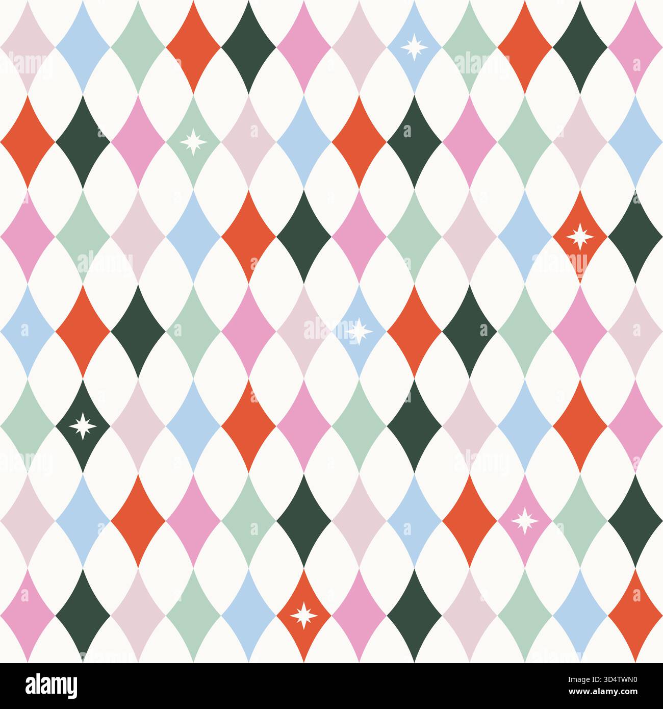 Harlequin losanges Noël motif sans couture avec de minuscules étoiles. Papier peint festif de couleurs verticales de bonbons, texture d'emballage cadeau Illustration de Vecteur