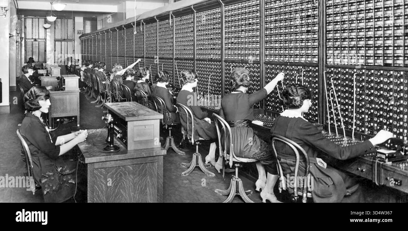 Standard téléphonique américain vers 1915 Banque D'Images