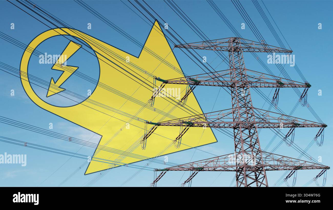 Importations d'électricité pour éviter les pannes d'électricité Banque D'Images