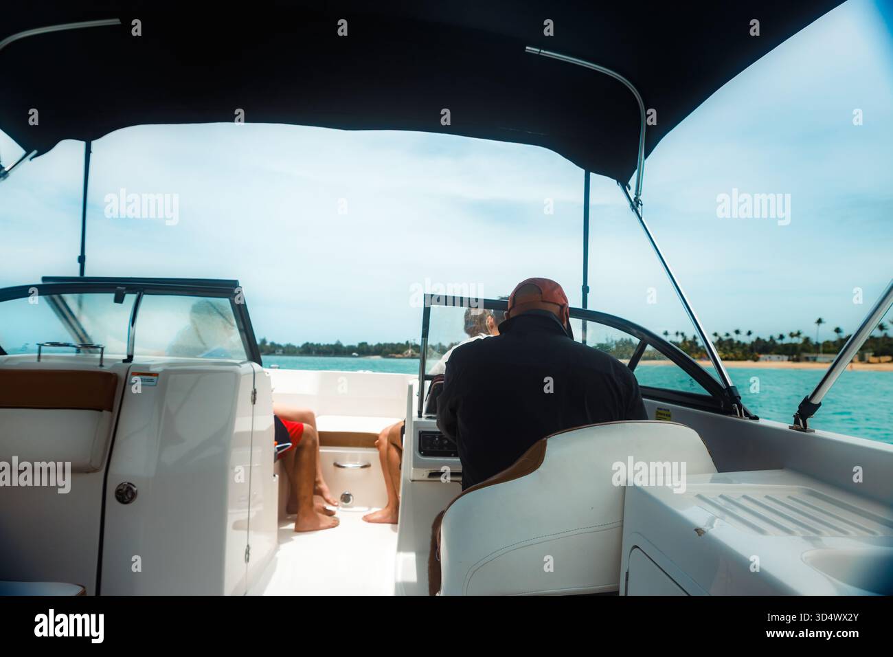 Promenade en bateau privé à Porto Rico Banque D'Images