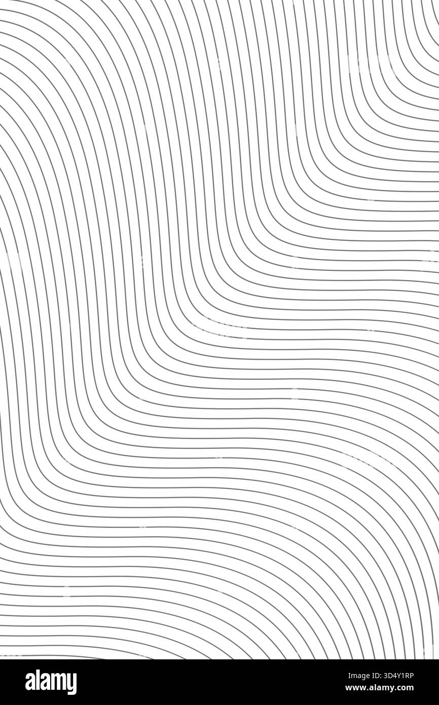 Les lignes courbes noires élégantes créent une illusion d'onde fluide sur un fond blanc. Parfait pour la conception abstraite arrière-plan de graphisme de mouvement mise en page Web Illustration de Vecteur