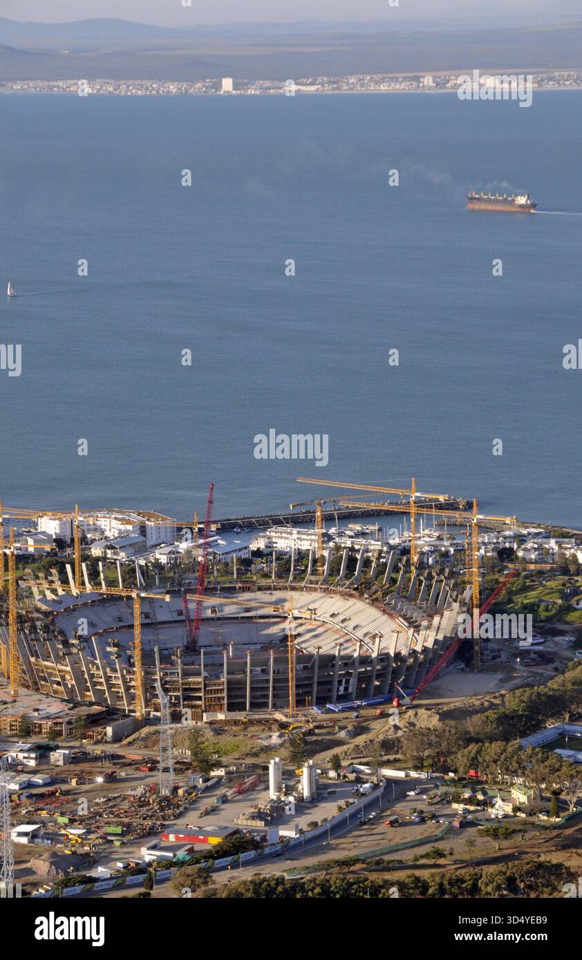 Blick vom signal Hill auf die Baustelle des African Renaissance Stadion Blick vom signal Hill auf die Baustelle des Afri Blick vom signal Hill auf die Banque D'Images