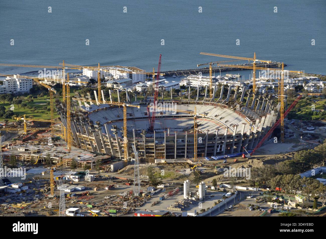 Blick vom signal Hill auf die Baustelle des African Renaissance Stadion Blick vom signal Hill auf die Baustelle des Afri Blick vom signal Hill auf die Banque D'Images