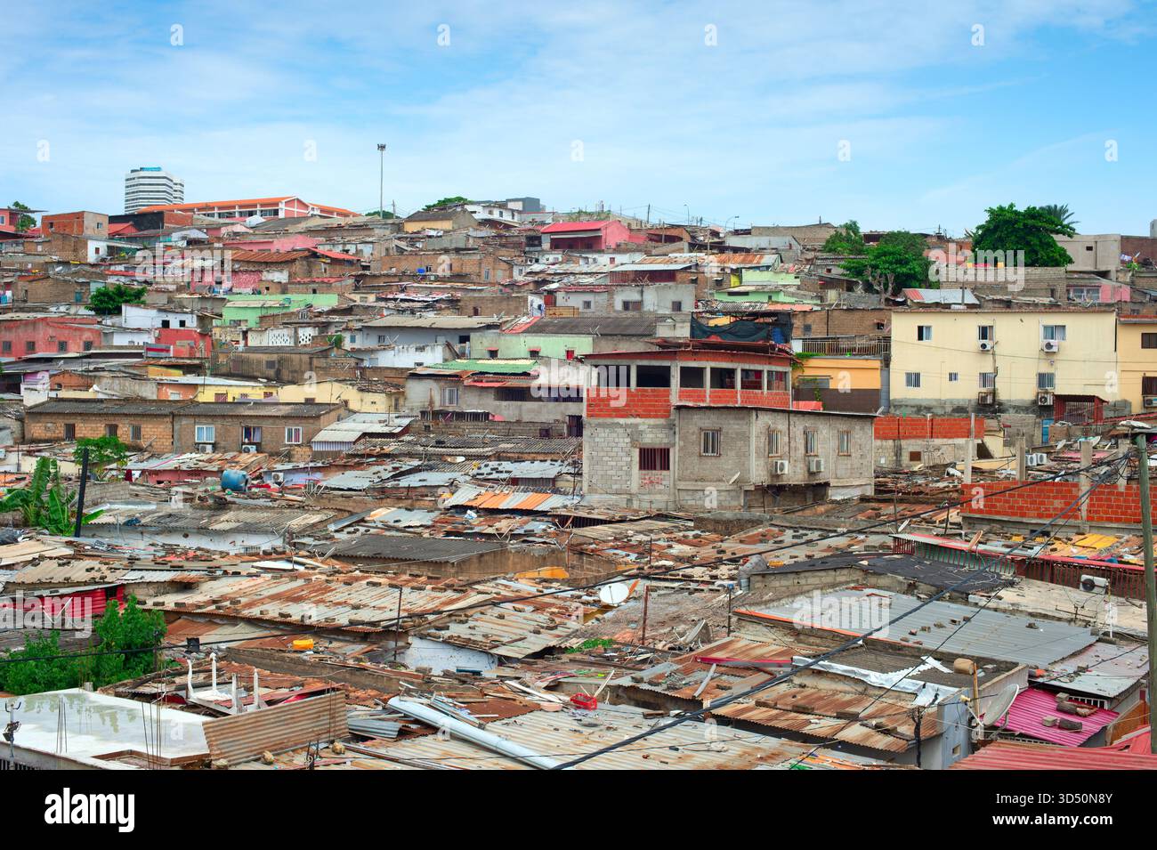 Bidonville de Luanda - la capitale de l'Angola Banque D'Images