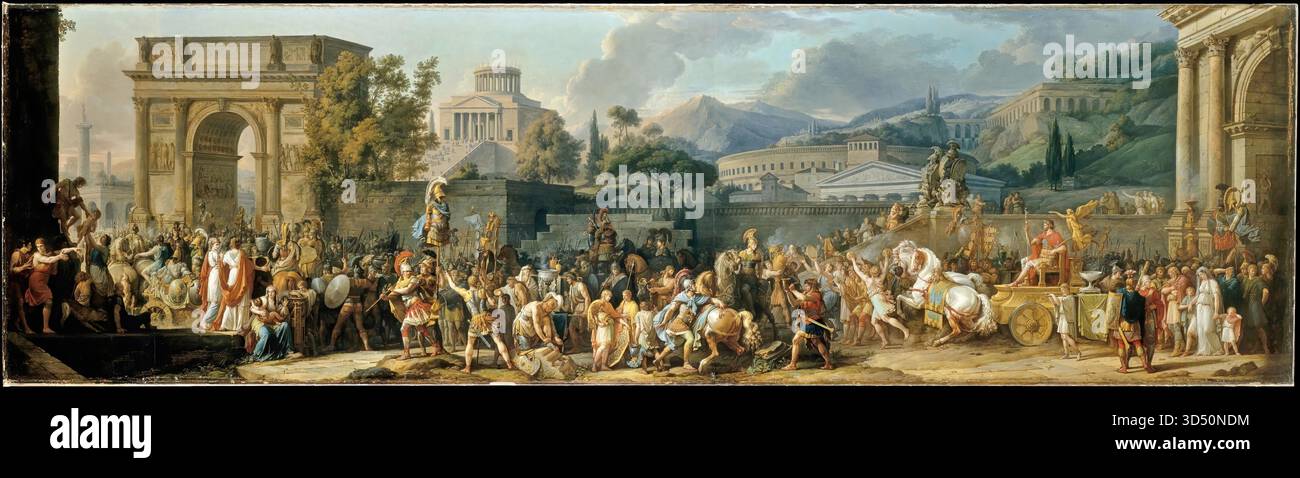 Le Triomphe d'Aemilius Paulus Carle (Antoine Charles Horace) Vernet. Illustration de Vecteur