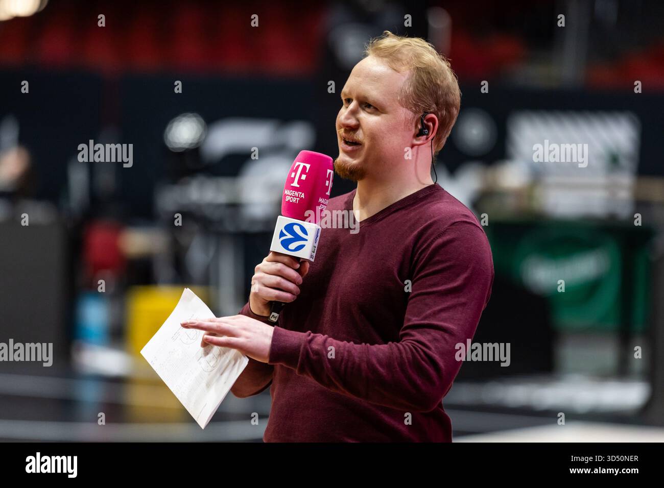 12 novembre 2025, Messe, Chemnitz, GER, BKT EuroCup, saison 2025/2026, Niners Chemnitz - Buducnost VOLI Podgorica. Jakob Lobach, Magenta Sport photo Alexander Trienitz / nordphoto GmbH Banque D'Images