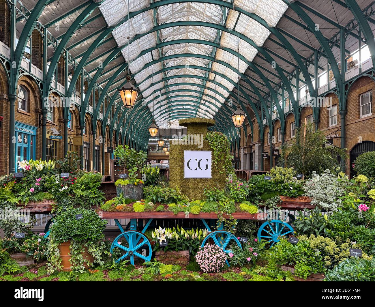 Londres, Royaume-Uni - 10 septembre 2025 ; exposition florale de Covent Garden sur barrow traditionnel à Londres Banque D'Images