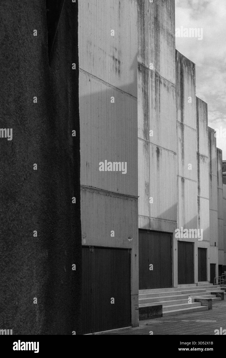 Architecture brutaliste à Venise, Italie Arsenale zone Banque D'Images