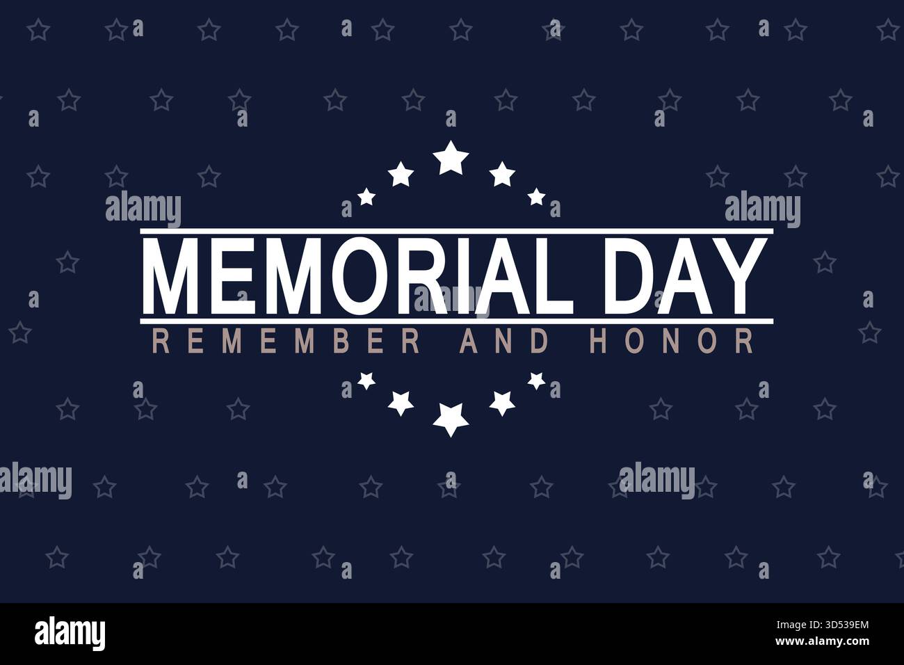 Célébration du Memorial Day honorant les héros dans un événement patriotique avec des étoiles et des rayures Banque D'Images