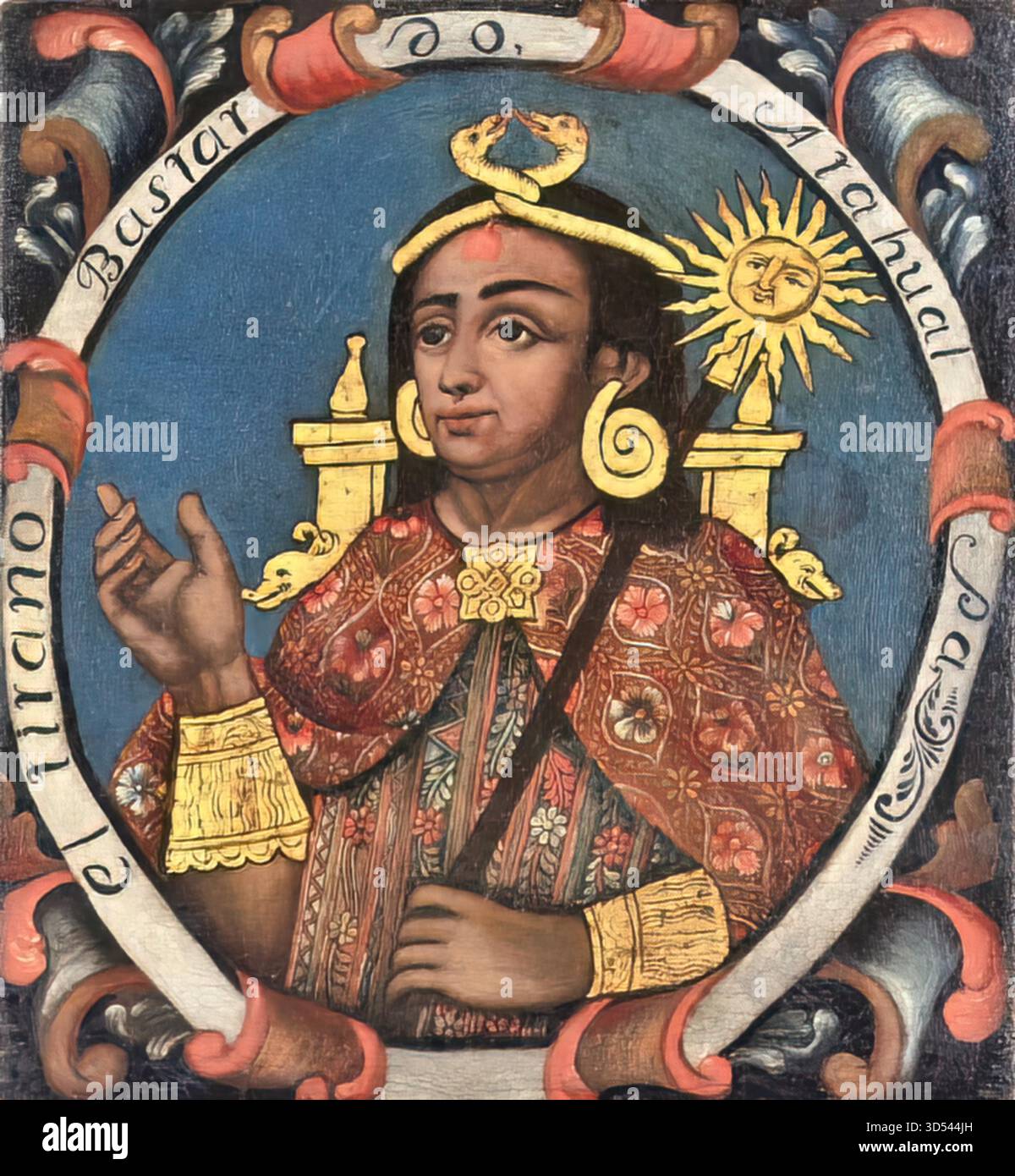 Atahualpa, quatorzième Inca, Portraits des rois Inca Illustration de Vecteur