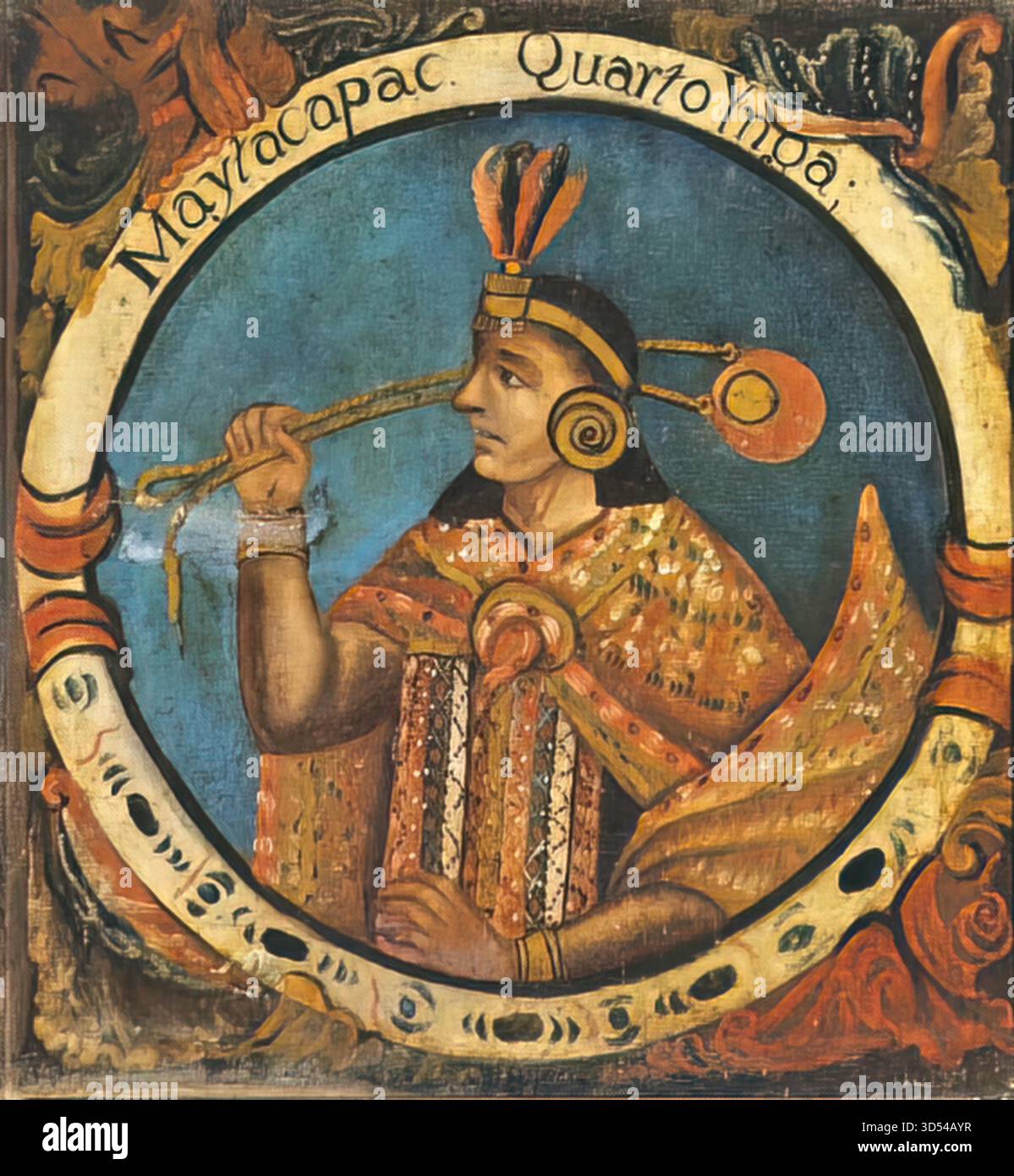 Mayta Capac, quatrième Inca, Portraits des rois Inca Illustration de Vecteur