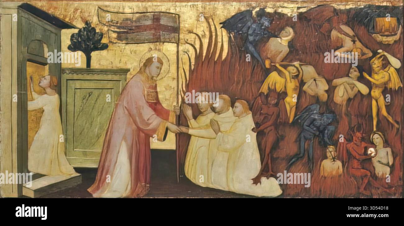 Saint Laurent libère les âmes du Purgatoire par Lorenzo di Niccol Illustration de Vecteur