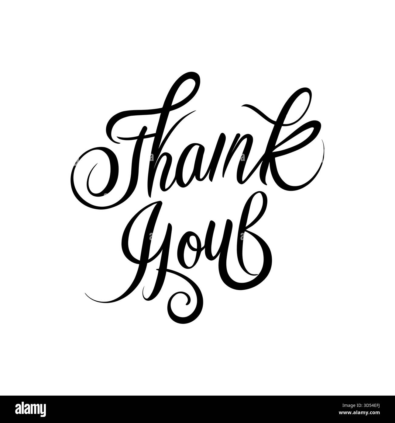 Design élégant de calligraphie de remerciement pour cartes, invitations et présentations Illustration de Vecteur