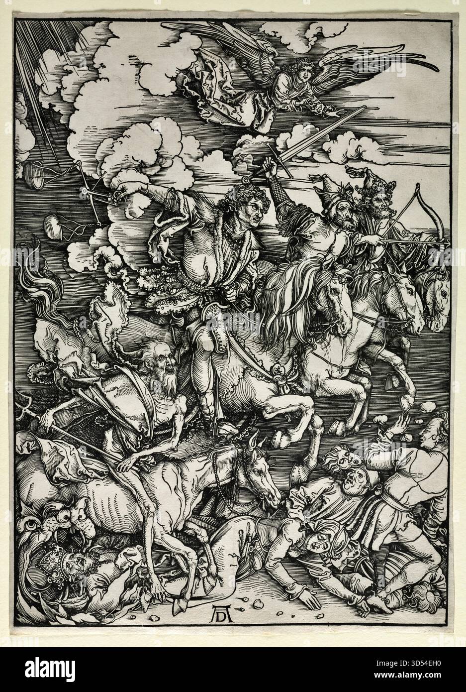 Les quatre cavaliers, de l'Apocalypse d'Albrecht Drer Illustration de Vecteur