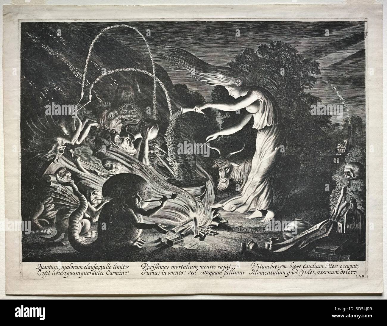 La sorcière (pièce de nuit) de Jan van de Velde Illustration de Vecteur