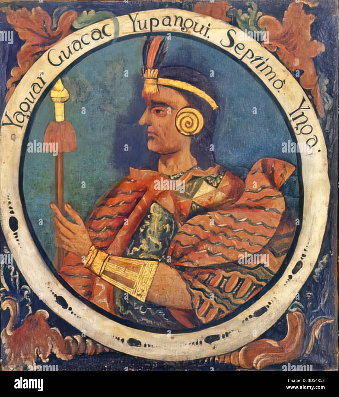 Yahuar Huacac Yupanqui, septième Inca, Portraits des rois Inca Illustration de Vecteur