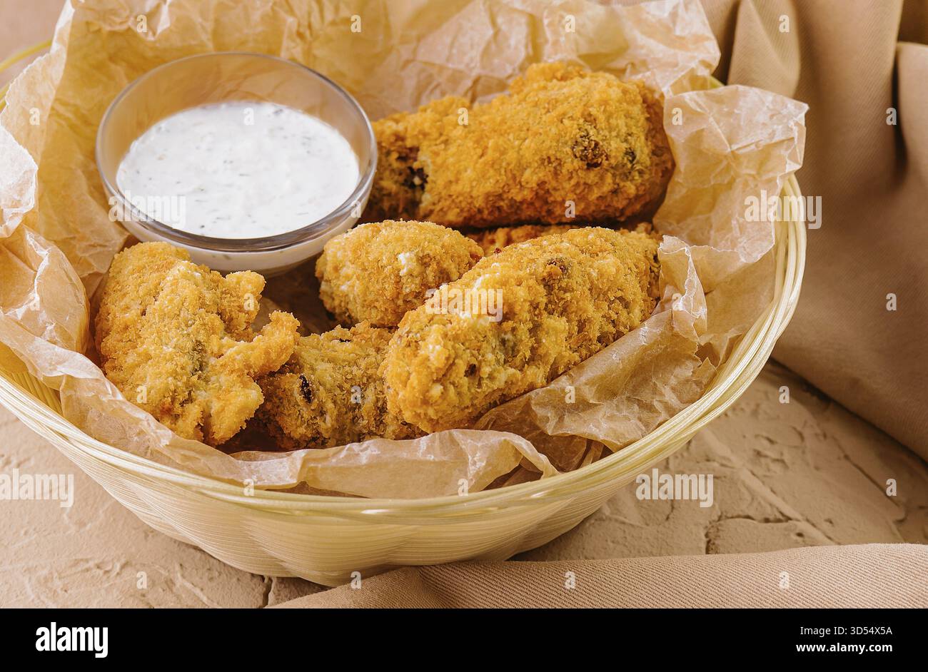 Nourriture, frites et nuggets de poulet frits Banque D'Images