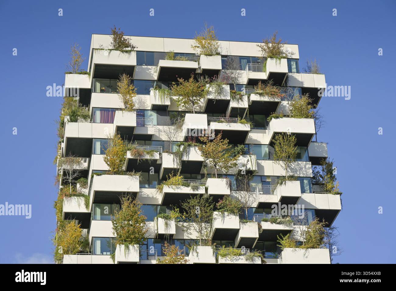 Nouveau bâtiment Trudo Toren, tour résidentielle, écologique, bâtiment résidentiel vert, ancien site Philips Strijp-S, Eindhoven, pays-Bas Banque D'Images