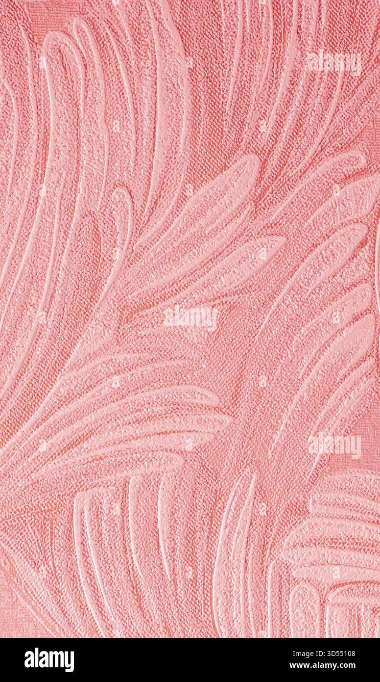 Peinture rose texture abstrait fond plâtre finition Pastel Brushstroke Pattern Artistic Wall surface Modern Minimalist Design féminin Banque D'Images