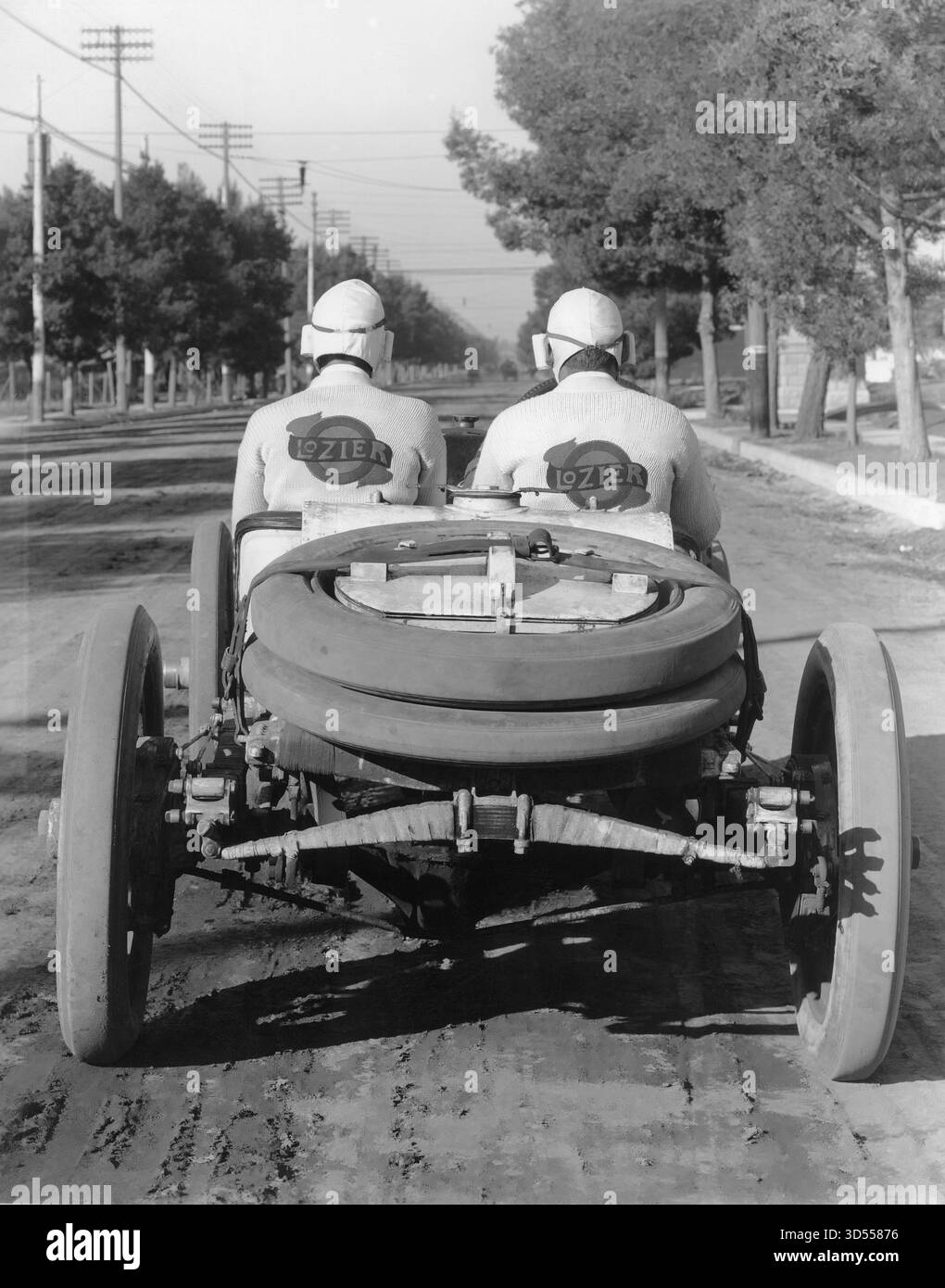 Vue arrière de la voiture de course Lozier 1910 Banque D'Images