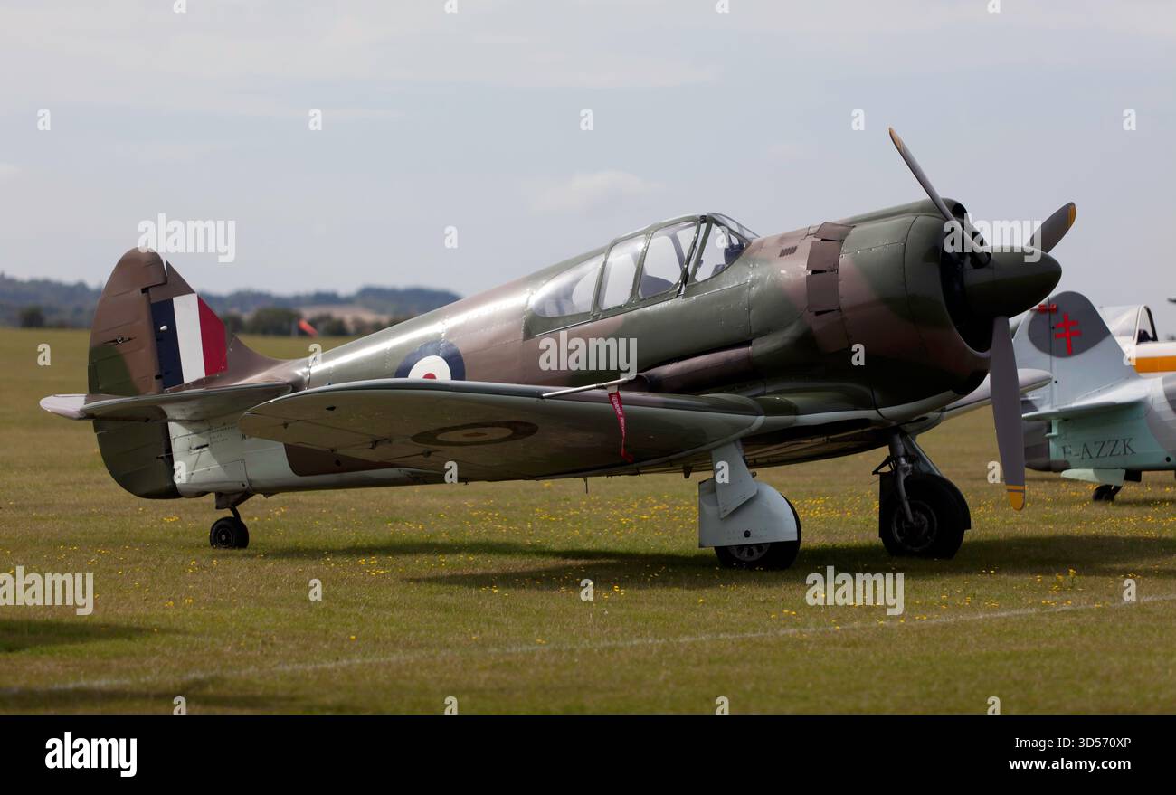 A Replica, Commonwealth Aircraft Corporation CA-13 Boomerang, exposé statique au spectacle aérien de la bataille d'Angleterre, IWM Duxford, 2025 Banque D'Images