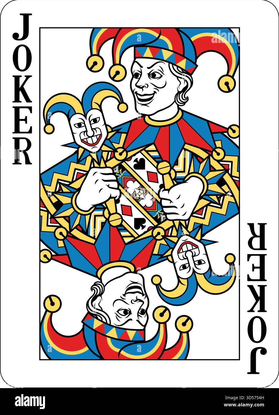 Conception de carte Joker à partir du jeu de cartes à jouer Illustration de Vecteur