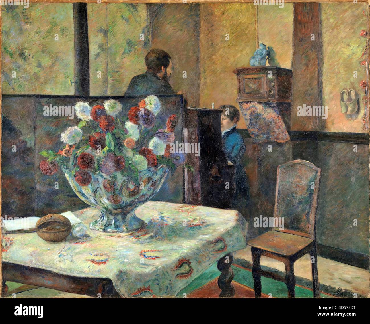 Peinture d'un intérieur rue Carcel, Paris par Paul Gauguin Illustration de Vecteur