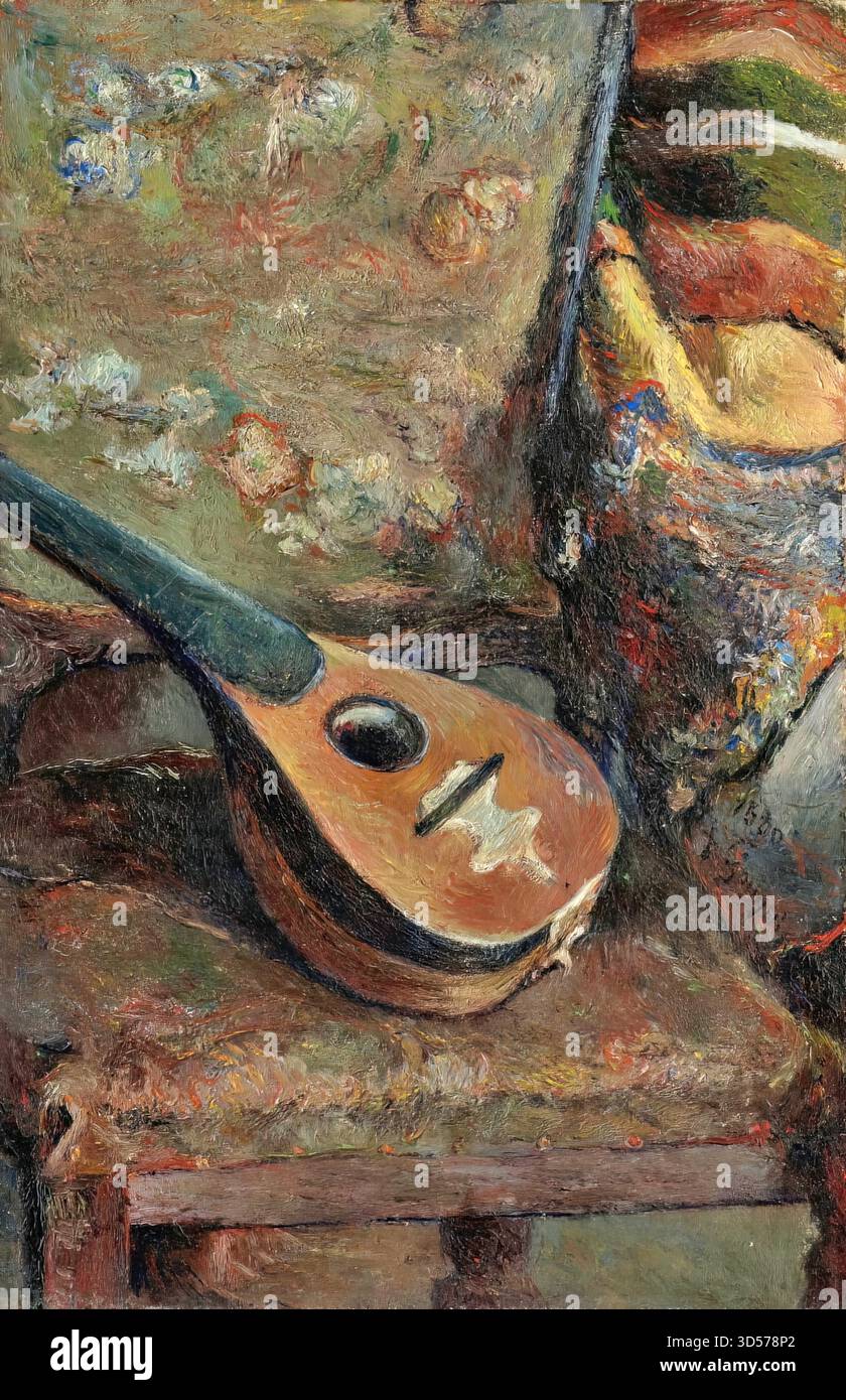 Mandoline sur une chaise par Paul Gauguin Illustration de Vecteur