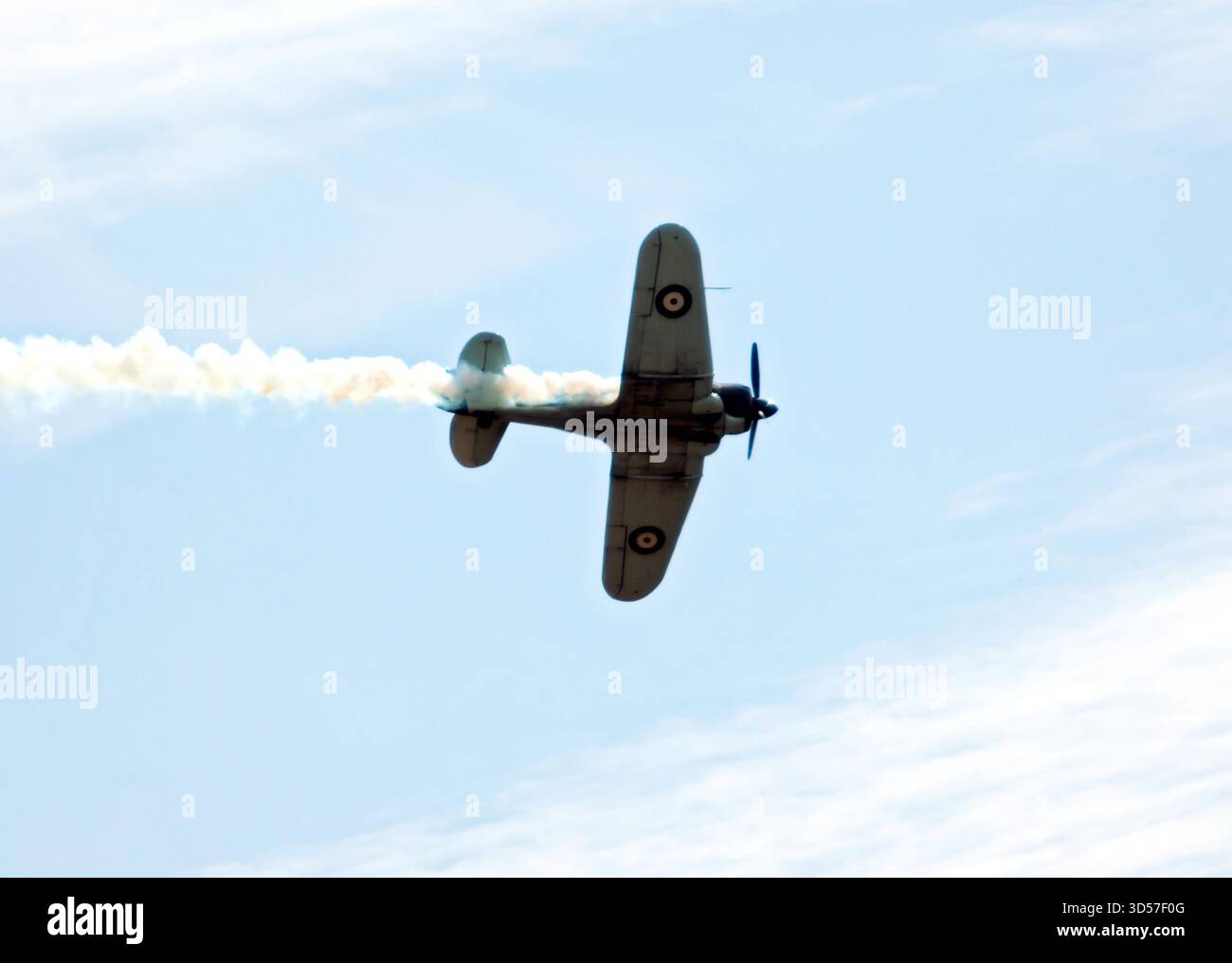 A Replica, Commonwealth Aircraft Corporation CA-13 Boomerang, effectuant une exposition volante, au spectacle aérien de la bataille d'Angleterre, IWM Duxford, 2025 Banque D'Images