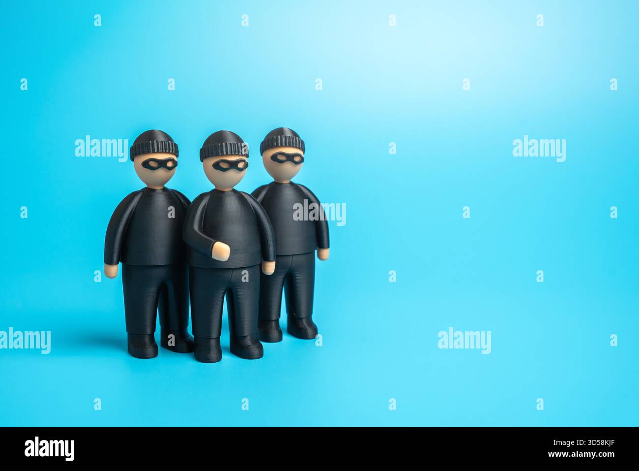 Voleurs, bandits et escrocs. Organisation criminelle organisée. Gang ou cartel. Commerce illégal, contrebande et structures économiques souterraines Banque D'Images