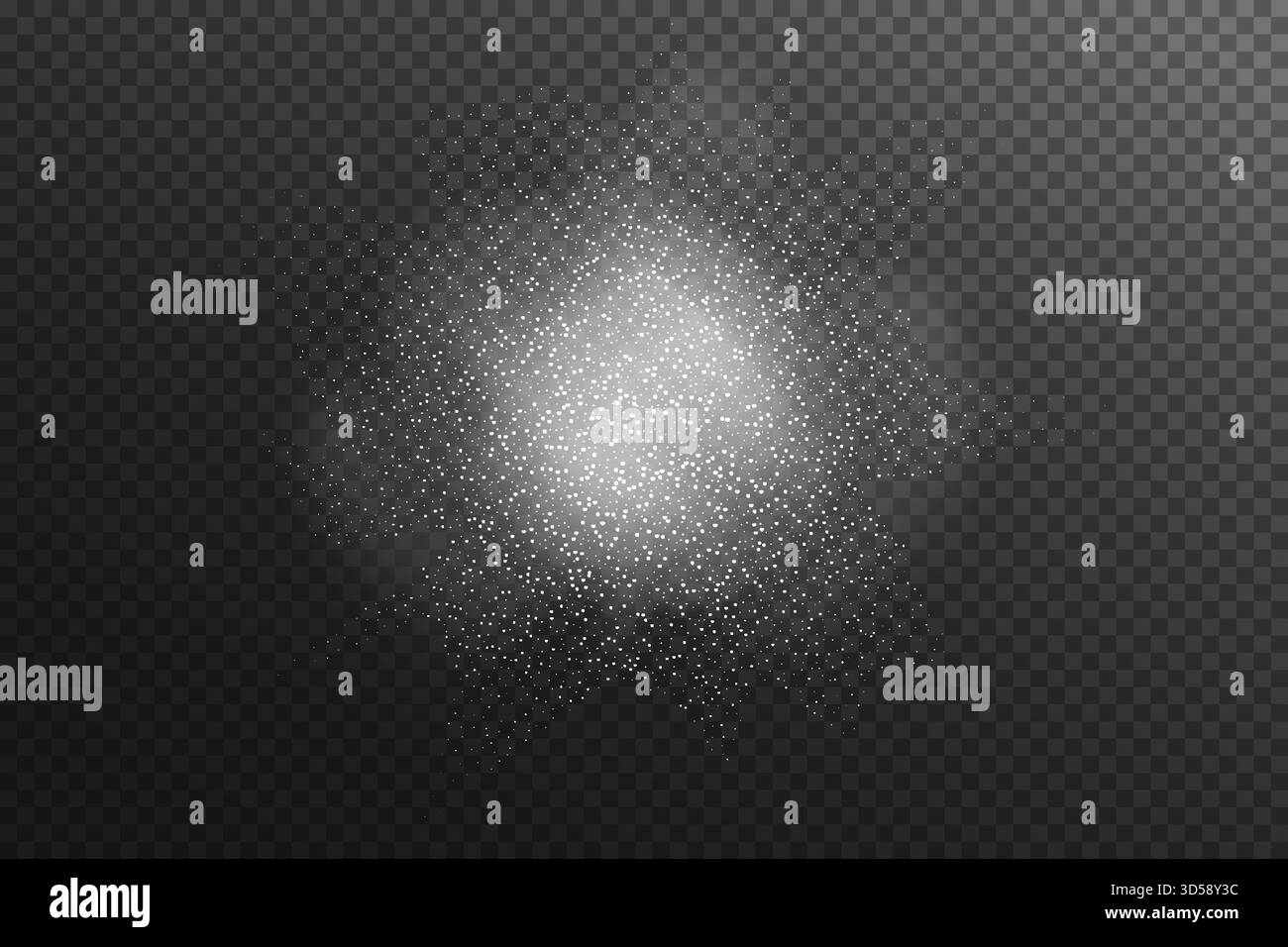 Éclaboussures de neige réalistes, nuage d'explosion. Élément de conception d'illustration vectorielle pour Noël. Illustration de Vecteur