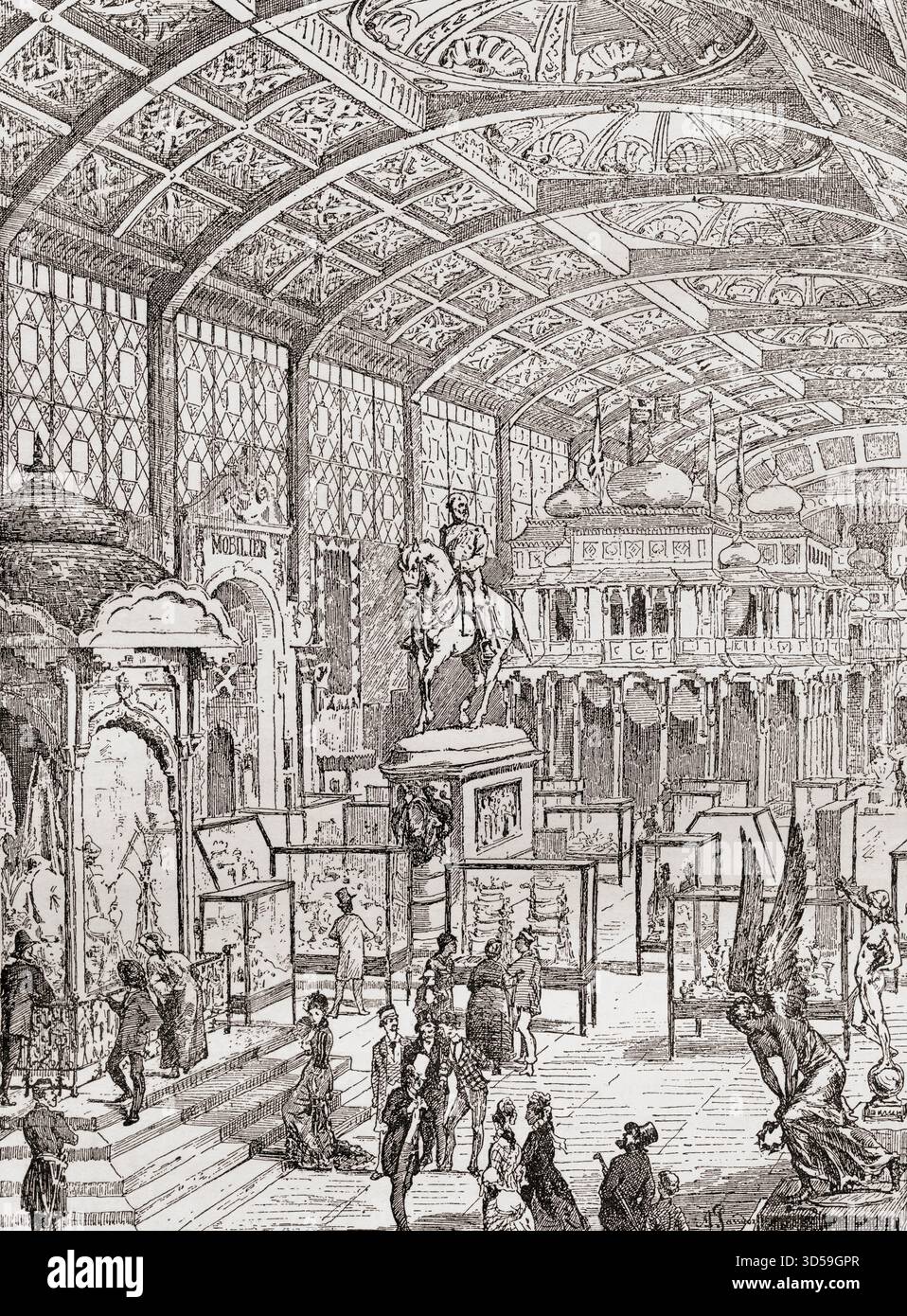 L'exposition universelle de 1878, la Cour indienne. Tiré du Magazine of Art Illustrated, publié vers 1878. Banque D'Images