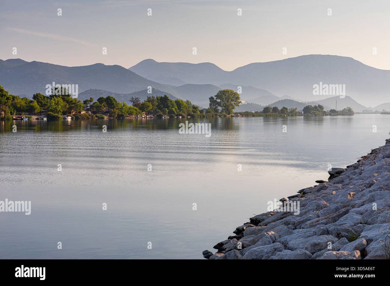 Le delta de Neretva, Croatie Banque D'Images
