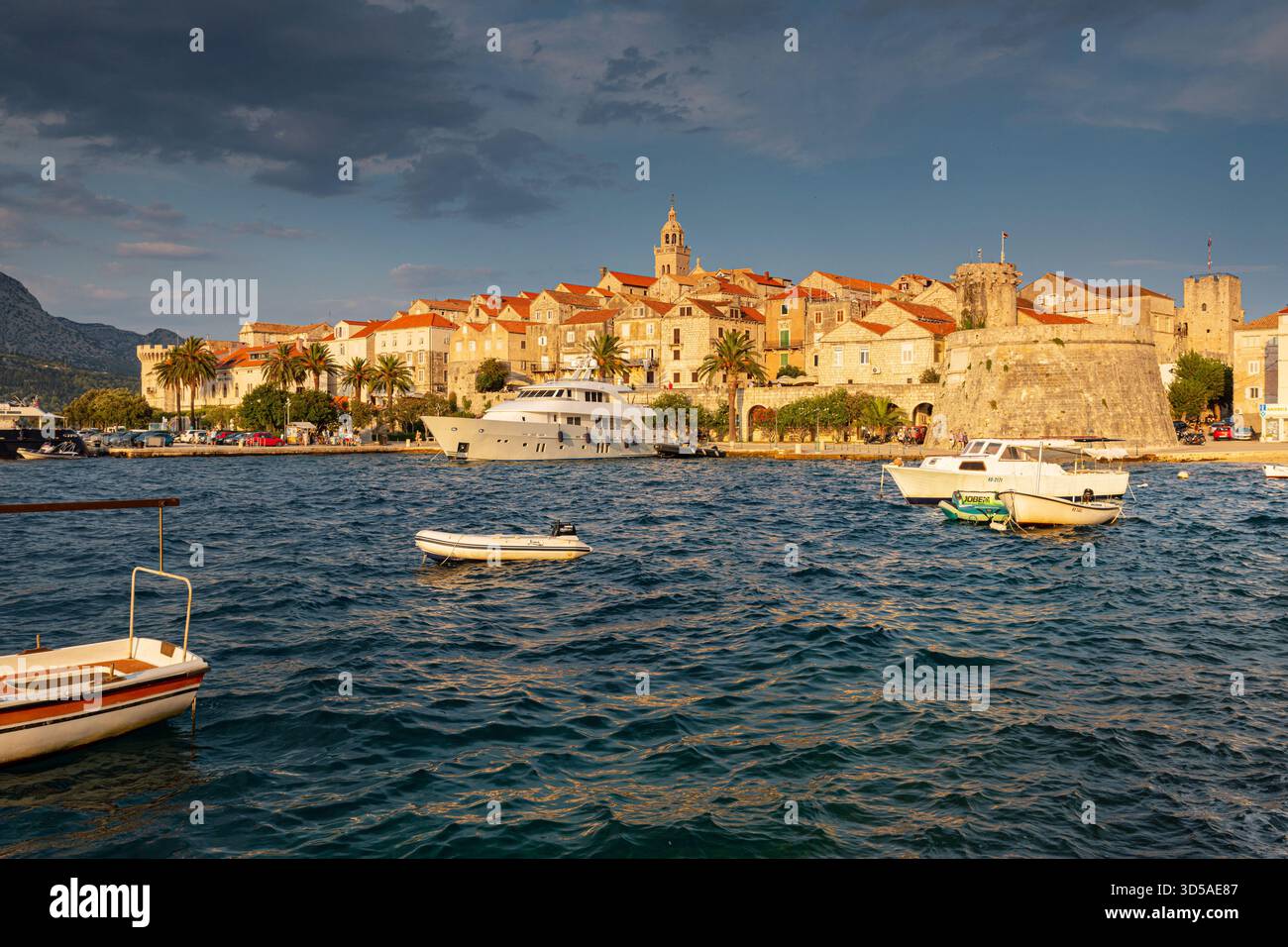 Korcula vieille ville après-midi Banque D'Images