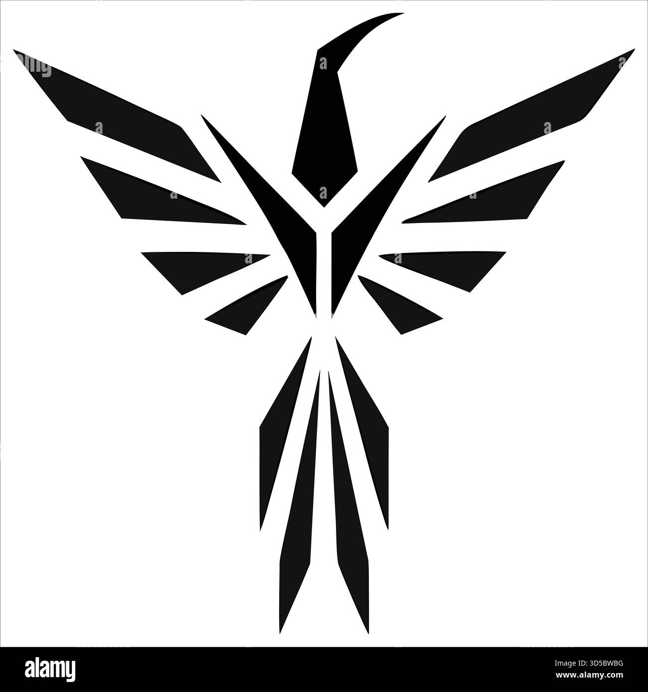 Logo d'aigle géométrique audacieux — symbole d'oiseau polygonal moderne avec des lignes nettes, style minimaliste, puissant vecteur de conception de marque inspiré par la technologie Illustration de Vecteur