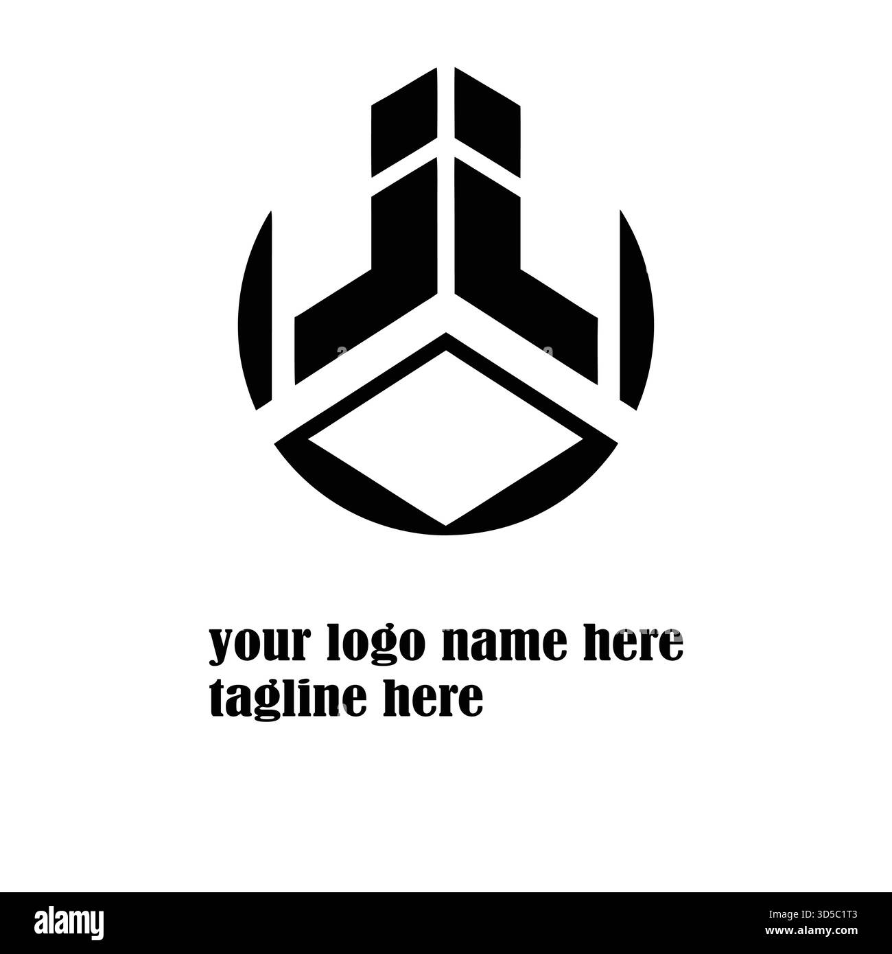 Logo immobilier élégant avec des éléments d'architecture audacieux et un style minimal, idéal pour les promoteurs immobiliers, les courtiers et les services de logement haut de gamme Illustration de Vecteur