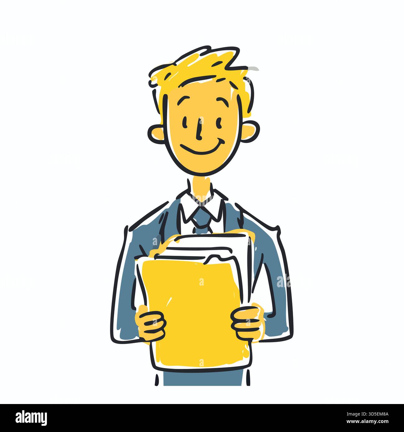 Dossier de la personne – Bureau, documents, entreprise, organisation Illustration de Vecteur