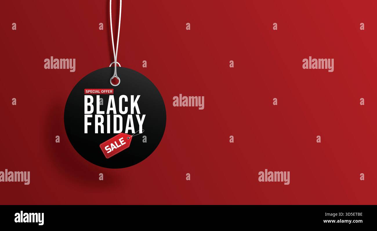 Solde du vendredi fou offre spéciale promotion shopping vente au détail événement publicitaire des fêtes Illustration de Vecteur