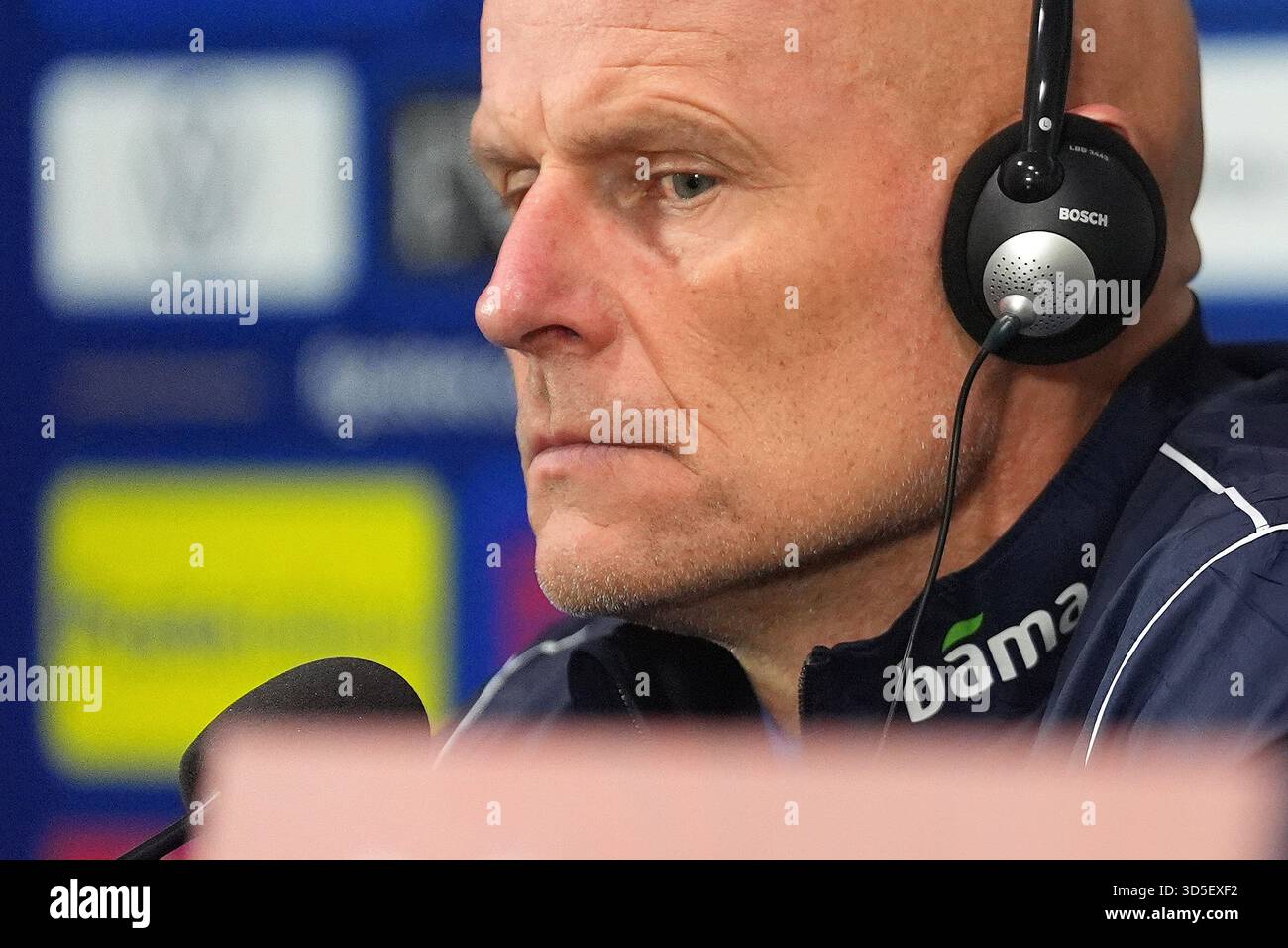 Milan, Italie. 15 novembre 2025. L'entraîneur de la Norvège Ståle Solbakken lors de la conférence de presse la veille du match entre l'Italie et la Norvège, Milan, Italie du Nord - samedi 15 novembre 2025. Sport - Soccer . (Photo de Spada/LaPresse) crédit : LaPresse/Alamy Live News Banque D'Images