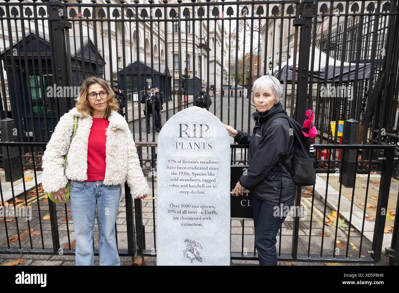 Manifestation de la Journée internationale de la justice climatique, Downing Street, Londres, Royaume-Uni Banque D'Images