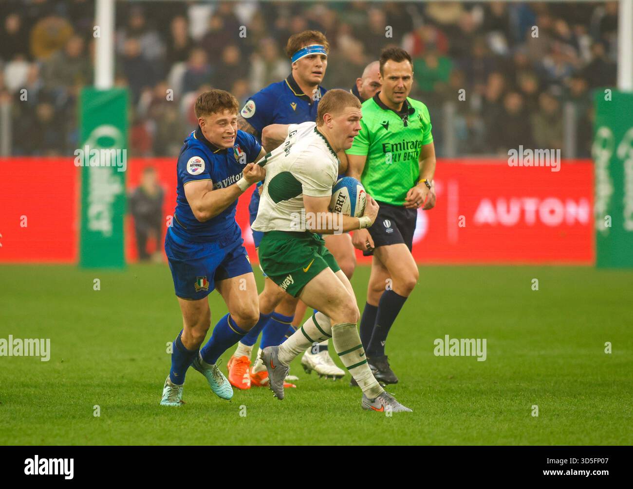 Turin, Italie. 15 novembre 2025. Morne van den Berg de l'Afrique du Sud lors du match de rugby Autumn Nations Series 2025 opposant l'Italie et l'Afrique du Sud au stade Allianz le 15 novembre 2025 à Turin, Italie. Crédit : Nderim Kaceli/Alamy Live News Banque D'Images