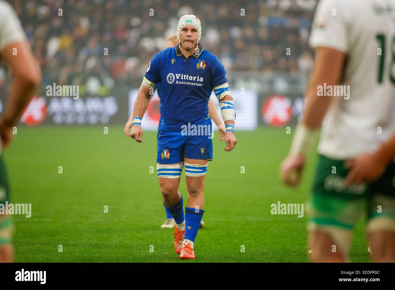 Turin, Italie. 15 novembre 2025. Juan Ignacio BREX, Italien, lors du match de rugby Autumn Nations Series 2025 opposant l'Italie à l'Afrique du Sud au stade Allianz le 15 novembre 2025 à Turin, Italie. Crédit : Nderim Kaceli/Alamy Live News Banque D'Images