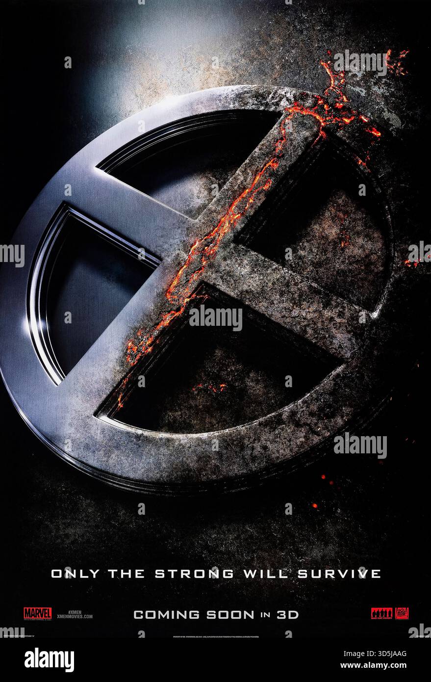 X-Men : Apocalypse (2016) réalisé par Bryan Singer et mettant en vedette James McAvoy, Michael Fassbender et Jennifer Lawrence. Les X-Men affrontent l'ancienne Apocalypse mutante, qui se réveille en 1983 et prévoit de recréer le monde à son image, forçant l'équipe à s'unir contre ses ambitions destructrices. Photographie d'une affiche originale US Advance de 2016 À USAGE ÉDITORIAL EXCLUSIF. Crédit : BFA / 20th Century Fox Banque D'Images