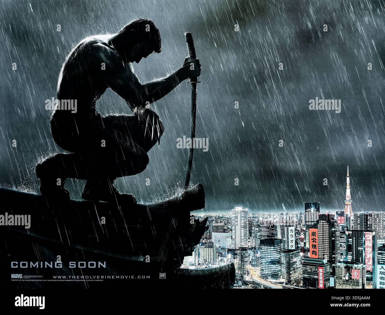 The Wolverine (2013) réalisé par James Mangold et mettant en vedette Hugh Jackman, Hiroyuki Sanada et Tao Okamoto. Wolverine voyage au Japon, où il fait face à des ennemis mortels et affronte sa propre mortalité dans une bataille pour la survie. Photographie d'une affiche originale britannique Advance de 2013 À USAGE ÉDITORIAL EXCLUSIF. Crédit : BFA / 20th Century Fox Banque D'Images