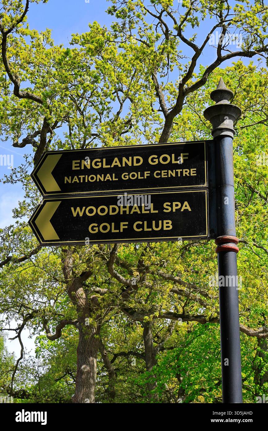 Woodhall Spa Golf Club et Home of England Golf Centre, Woodhall Spa Town, Lincolnshire, Angleterre, Royaume-Uni Banque D'Images