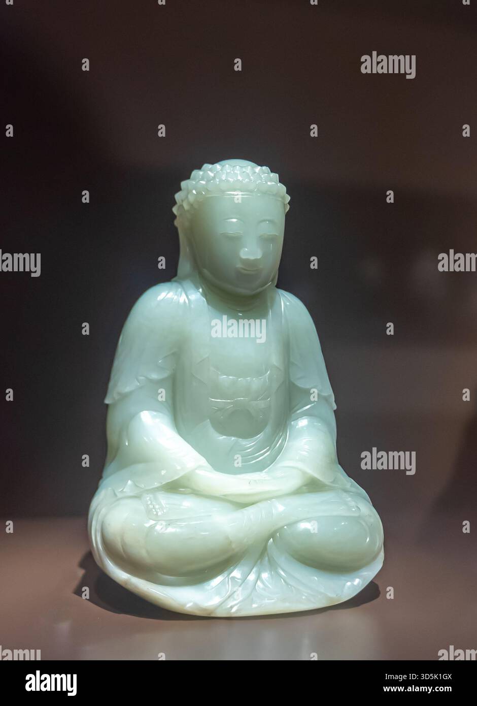 Bouddha en sculpture de méditation, Dhyana Mudra, Chine, Ming, XIVe-XVIIe siècle après JC Banque D'Images
